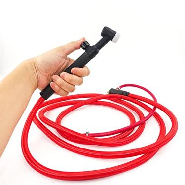 Imagem de Tocha de soldagem 150 A 3 m WP17FV TIG mangueira vermelha macia arco de tungstênio válvula de gás flexível conector rápido WP17 kit de tocha de pistola de soldagem WP17