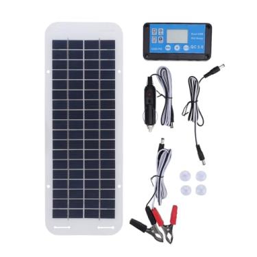 Imagem de Kit de Painel Solar TOPINCN 30W, Carregador Movido a Energia Solar Policristalino Com Controlador de Carga 100A, Isqueiro de Charuto 18V para Piquenique Ao Ar Livre de Carro