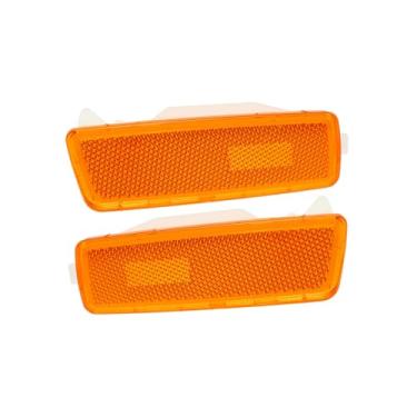 Imagem de Partuto Para-choque dianteiro LED luzes de marcação lateral tampa lente indicadores conjunto de luz de sinal para Volkswagen Jetta 2005-2010 amarelo 1 par de substituição