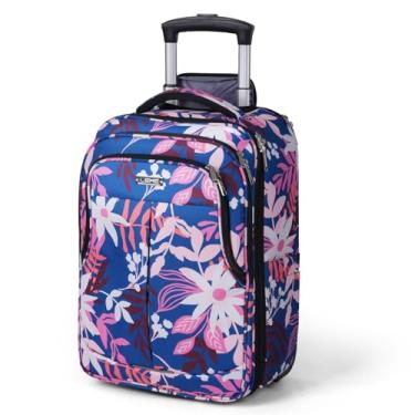 Imagem de Lekespring Mochila de rodinhas para adultos, bagagem de mão impermeável com rodas, Flor, Medium, Moderno
