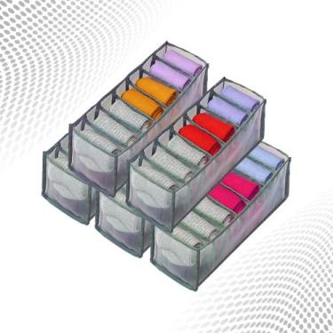 Imagem de Kit 5 Colméia Organizadora Premium Gavetas Armário 7 Nichos 12x12x32 c