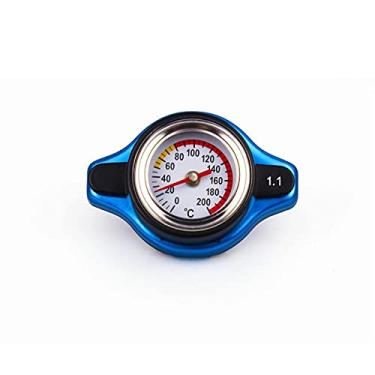 Imagem de Tampa de combustível para carro medidor termostático tampa do radiador tampa do tanque medidor de temperatura da água seguro 0,9 bar/1,1 bar/1,3 bar radiador medidor termostático (1.1 grande)