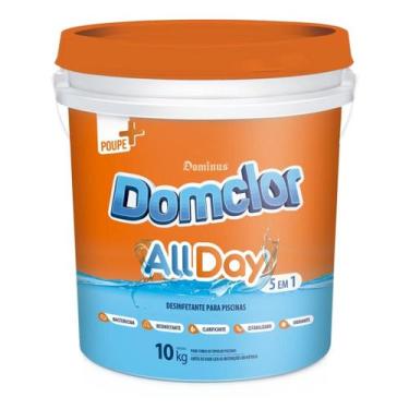 Imagem de Cloro allday domclor 5 em 1 para limpeza piscinas balde 10kg