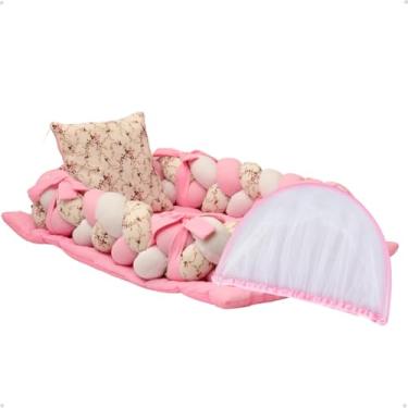 Imagem de Ninho Redutor de Berço para Bebê com Mosquiteiro Várias Estampas (Floral)