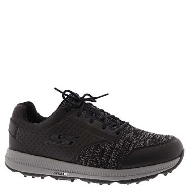 Imagem de Skechers Tênis de golfe masculino Elite 5 Range relaxado à prova d'água sem ponteira, Preto/branco, 8