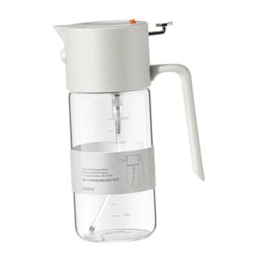 Imagem de Ｂｅｓｇａ Distribuidor de molho de soja com garrafa de pulverização de óleo 2 em 1 dispensador portátil de azeite à prova de vazamento por portátil para assar, Cinza Claro
