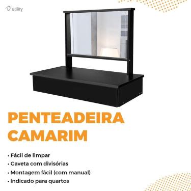 Imagem de Penteadeira Camarim Suspensa Com Espelho 1 Gaveta Quarto