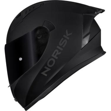 Imagem de Capacete Norisk Flow Monocolor Preto fosco + 2 Viseiras + Aerofólio Sp