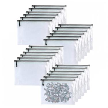 Imagem de Oaimyy -24Pcs-5 X 7 - Bolsa De Malha Com Zíper, Pastas De Arquivo De Plástico Com Zíper, Sacos De Quebra-Cabeça Para Organização, Material De Escritório, Viagens, Armazenamento Doméstico - Preto