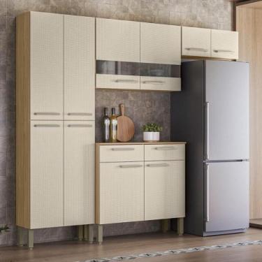 Imagem de Armário de Cozinha Completa MDF 10 Portas 2 Gavetas Nala Plus - Kit's 