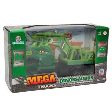 Imagem de Carrinho Controle Remoto Dinossauro Escavadeira Polibrinq