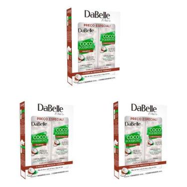Imagem de Kit 3 Und Kit Dabelle Hair Shampoo + Condicionador Coco Poderoso 450ml