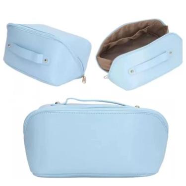 Imagem de Necessaire Cosméticos Grande Maquiagem Feminina Espaçosa - Meiling, Az