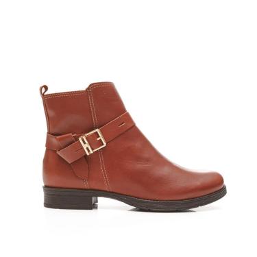Imagem de Bota Feminina Couro Fivela Lateral - Conhaque - Bottero