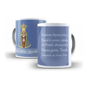 Imagem de Caneca Porcelana Católica Nossa Senhora Aparecida O Brasil É Vosso - V