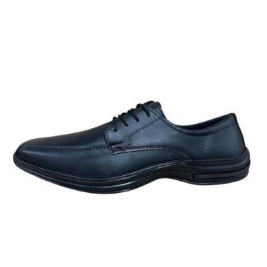 Imagem de Sapato Social Masculino Conforto Amarrar Casual Preto Oxford - Nshoes,