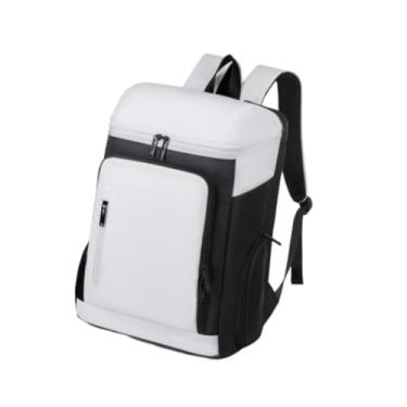 Imagem de simhoa Mochila de tênis com mochila de ginástica de badminton de compartimento de sapatos para homens e mulheres viajam ao ar livre, Preto Branco