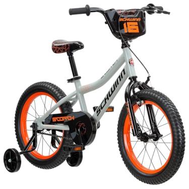 Imagem de Schwinn Bicicleta Scorch Kids, rodas de 40,64 cm, rodas de treino incluídas, cinza