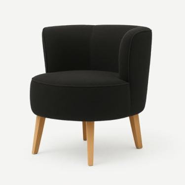 Imagem de Cadeira Moderna para Recepção Clinica Tecido Boucle Elegante Confortavel MOBLAN decor (Preto)