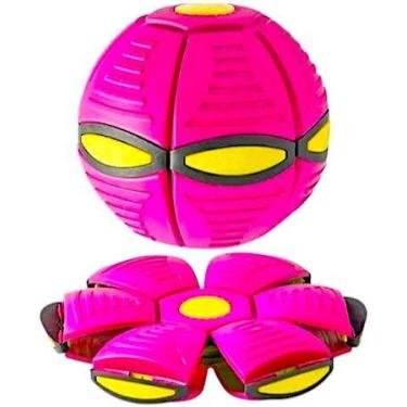 Imagem de Brinquedo Bola Magica Disco Voador com Led 2 em 1 - GEKOI, Rosa