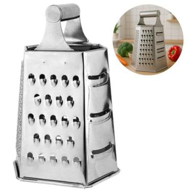 Imagem de Ralador P/Alimentos Aço Inox 6 Faces Verduras Legumes Queijo - Clink