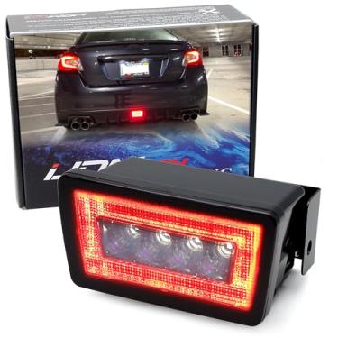 Imagem de iJDMTOY Kit de luz de neblina traseira de LED 3 em 1 para Subaru Impreza WRX/STi, funciona como lâmpada traseira, lâmpada de freio, luz reversa de reserva (inclui chicote de fios e suporte de montagem)