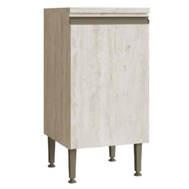 Imagem de Balcão de Cozinha Greta 1 Porta 1 Prateleira Crema - Irm Móveis, Bege,