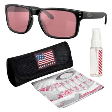 Imagem de OAKLEY Armação preta fosca HOLBROOK OO9102 – Lente PRIZM DARK GOLF, óculos de sol quadrados não polarizados com kit de óculos oficial eSHADES, Preto fosco (55 mm), 55 mm