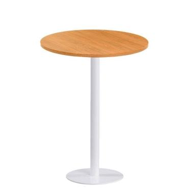 Imagem de Mesa Pisa Beta Bistrô Fratini 107,50cm (a) Disco Redondo Branco Tampo Mdp Redondo Samba 60cm (l)