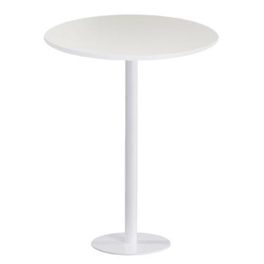 Imagem de Mesa Pisa Beta Bistrô Fratini 107,50cm (a) Disco Redondo Branco Tampo Mdp Redondo Branco 80cm (l)