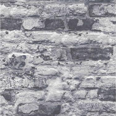 Imagem de Papel De Parede Infinity Tijolo Cinza Grafite If3202 - Rolo 10m X 0,53m