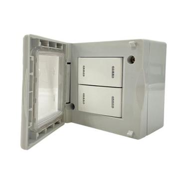 Imagem de Interruptor Duplo Paralelo Sobrepor Prova Dagua Kalop