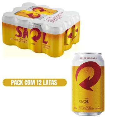Imagem de Cerveja Skol Pilsen Lata 350ml 12 Unidades