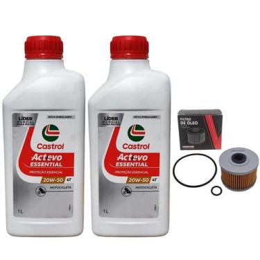 Imagem de Óleo Moto Twister Castrol 20w50 2 Litros + Filtro - Vedamotors