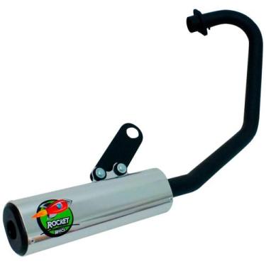 Imagem de Escapamento Curva + Ponteira Wacs Rocket YBR 125 Factor, Prata