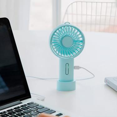 Imagem de Ventilador Portátil Para Mesa Recarregável com Base Cor:Azul