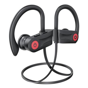 Imagem de Fones de ouvido Bluetooth, fones de ouvido sem fio com 10 horas de reprodução, HD Deep Bass estéreo IPX7 à prova d'água para exercícios e esportes, Bluetooth 5.1 CVC 6.0 fones de ouvido com cancelamento de ruído