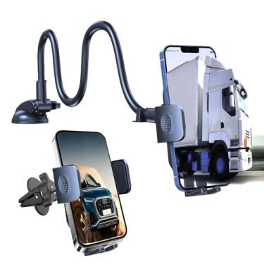 Imagem de Suporte de telefone celular para carro, suporte de telefone de 33 polegadas braço longo painel pára-brisa para saída de ar carro forte sucção anti-vibração estabilizador suporte de telefone para iPhone 13/12 Pro Max, Samsung S21