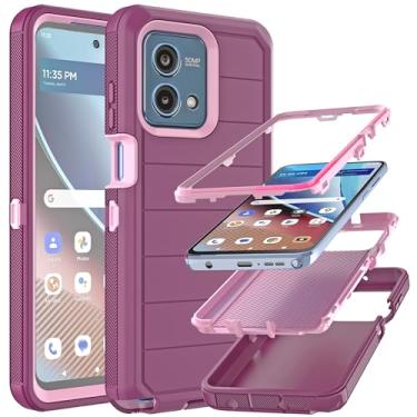 Imagem de Capa para Moto G Stylus 4G 2023 (sem protetor de tela) com capa durável de 3 camadas à prova de quedas/armadura à prova de choque, proteção contra quedas, capa de borracha sólida para Motorola Moto G