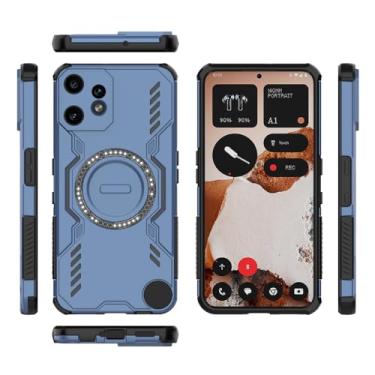 Imagem de Elubugod Capa compatível com Nothing CMF Phone 2 Pro, compatível com MagSafe, compatível com Nothing CMF Phone 2 Pro Dissipation Cool Anti-Fall Mobile Cases Azul