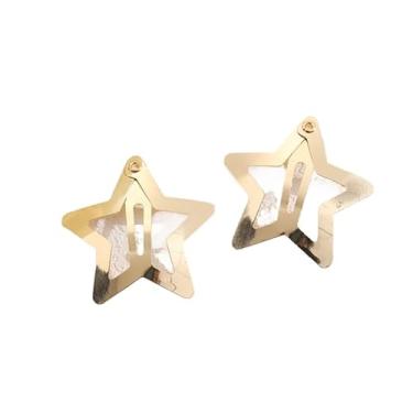 Imagem de Acessórios de Cabelo Feminino Clip Estrela Silver Coreano Estilo Ponytail Holder(Dourado-20pcs)