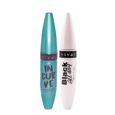 Imagem de Kit 2 Máscaras para Cilios Rímel Black e Prova D´agua Vivai