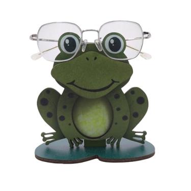 Imagem de BOLLEY JOSS Suporte de madeira para óculos de sol de animais fofos de madeira para exibição de óculos de sol de mesa para decoração de casa