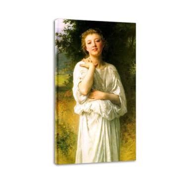 Imagem de LXURY Bouguereau. Recoleção. Reprodução de pinturas famosas. Arte de parede em tela. Pôsteres e impressões. Imagem para decoração de casa 80 x 145 cm Moldura interna