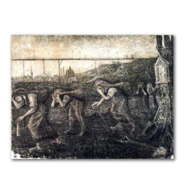 Imagem de LXURY Van Gogh. Os portadores do fardo. Reprodução de pinturas famosas. Arte de parede em tela Van Gogh Pôsteres e impressões. Imagem para decoração de casa 30 x 42 cm sem moldura