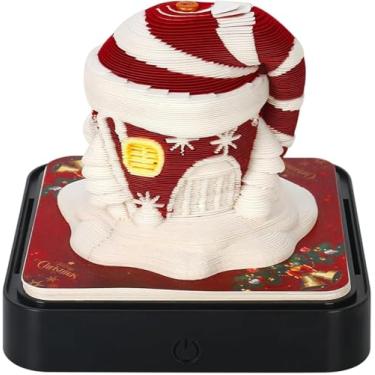 Imagem de Calendário 3d Tear Off 2024, Papel De Bloco De Memorando De Panda De Calendário 3d, Notas Adesivas 3d Criativas Diy, Presente Para Decoração De Escritório, Christmas house, L