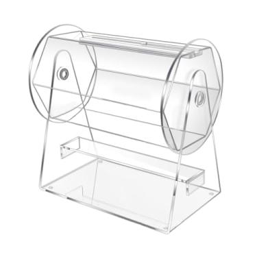 Imagem de Milageto Tambor de rifa de acrílico Tambor de rifa Suprimentos para festas Equipamento Máquina de premiação Gaiola de rifa giratória para festas de empresas