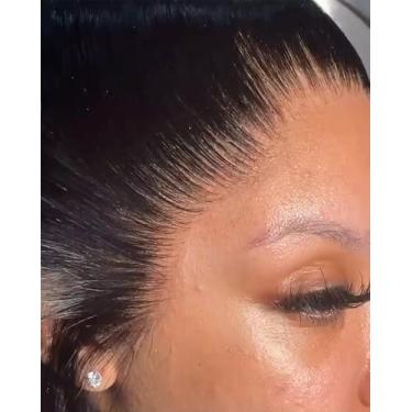 Imagem de denacfi Densidade 250 33 x 15 SKINLIKE Real HD Lace Front Perucas de cabelo humano 0,10 mm Ultra-fino invisível HD Lace Front Perucas retas pré-arrancadas para mulheres 55 cm