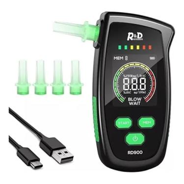 Imagem de Bafômetro Digital Portátil com Display LCD 2,5 Polegadas, Medidor de Álcool