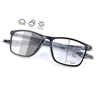Imagem de MIRYEA Óculos De Sol Leitura Multifocais Progressivos Fotocrômicos Com Dobradiças Mola, Bloqueio Luz Azul, Computador Proteção Uv400, Transição Multifocal, Antirreflexo